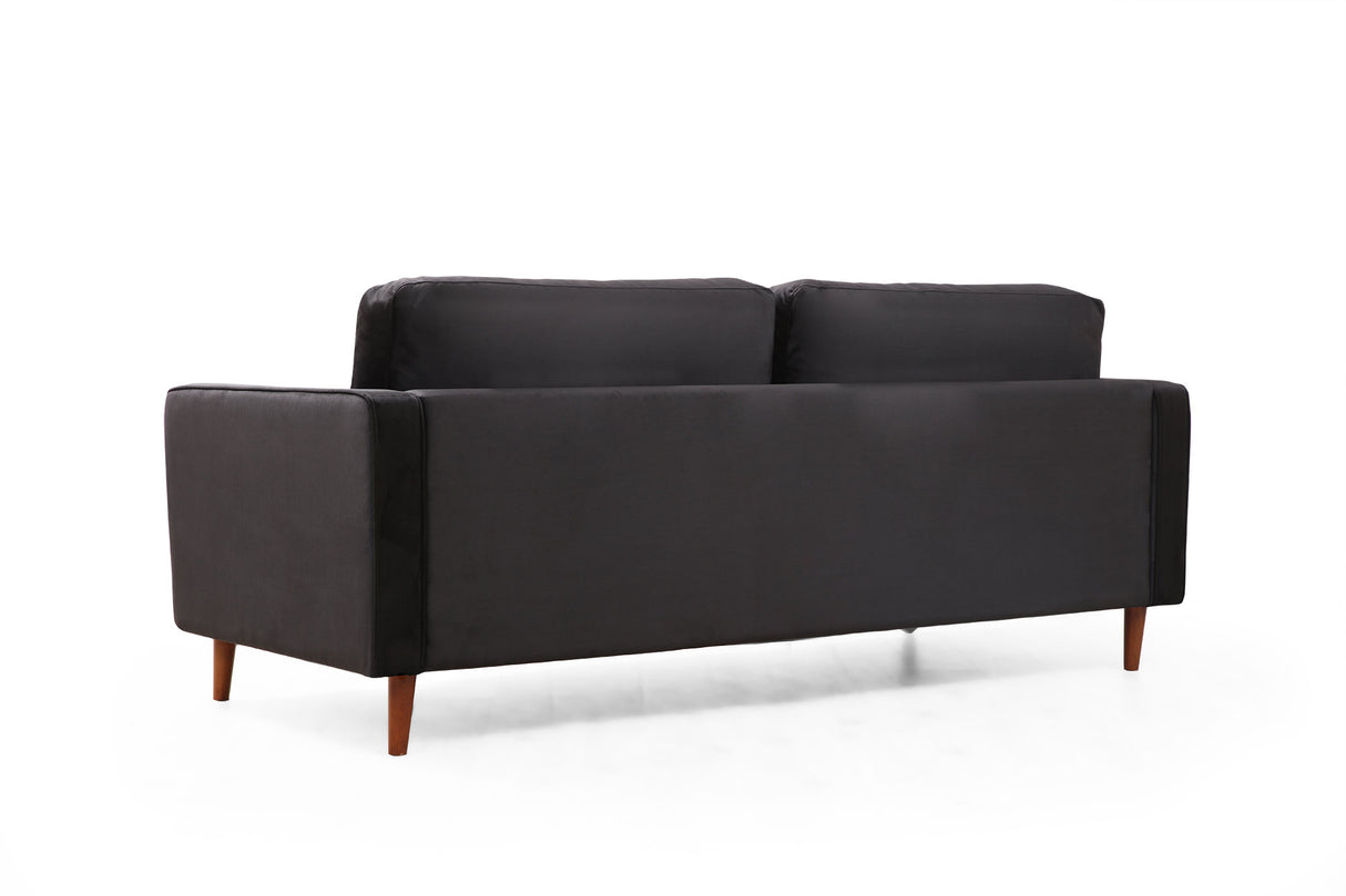 3-seater sofa rome black oak