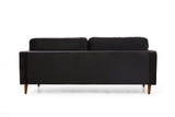 3-seater sofa rome black oak