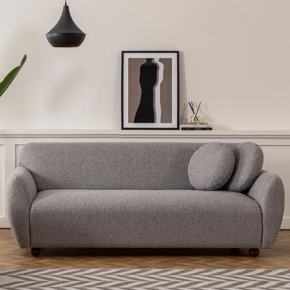 3-seater sofa eddy light gray