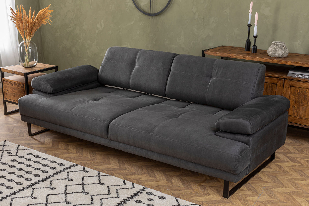 3-seater sofa bed Mustang Anthracite