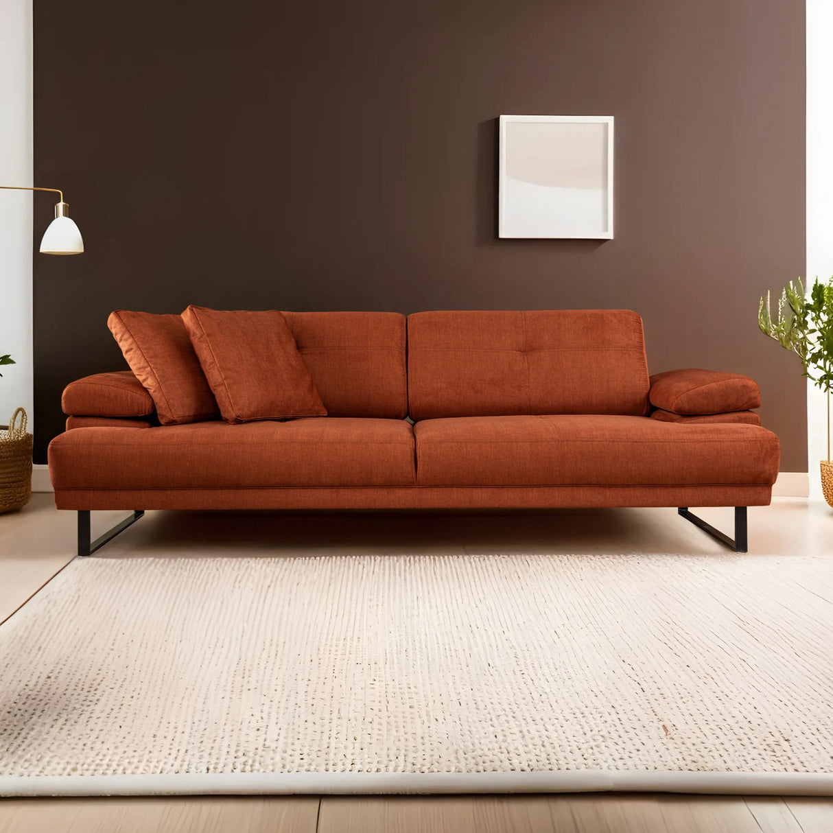 3-seater sofa bed Mustang Orange