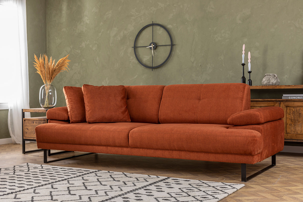 3-seater sofa bed Mustang Orange