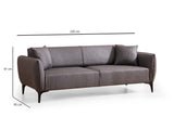 3-seater sofa Belissimo Dark Gray