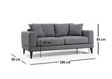 2-seater sofa nordic dark gray