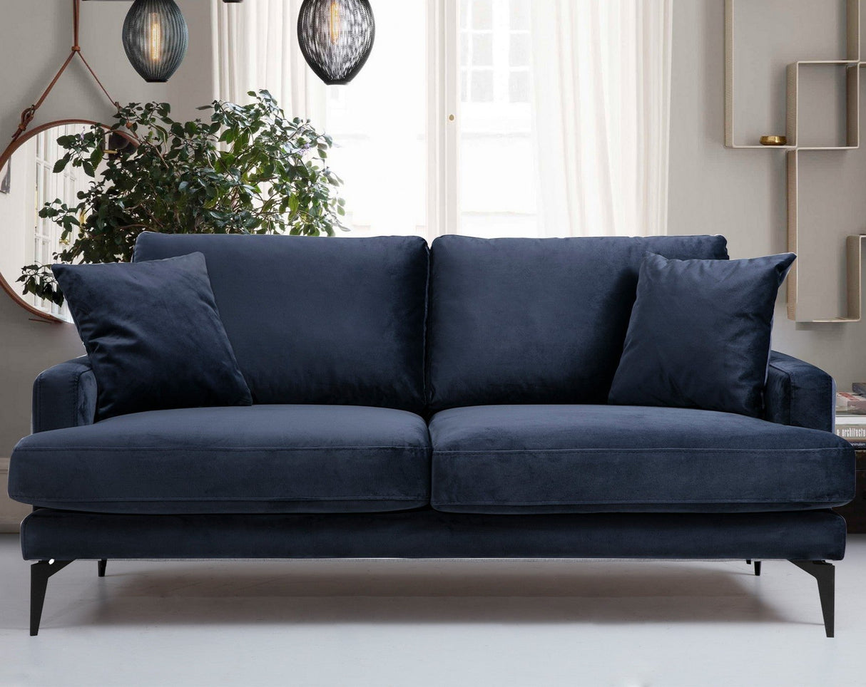 2-seater couch papira navy blue