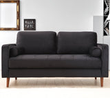 2-seater sofa rome black oak