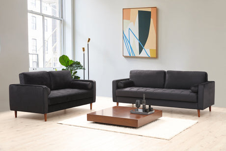 2-seater sofa rome black oak