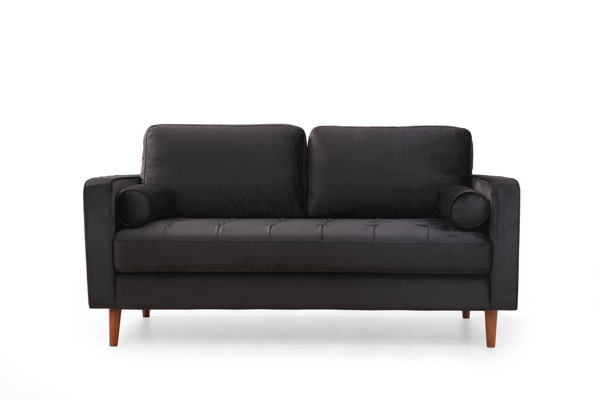 2-seater sofa rome black oak