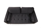 2-seater sofa rome black oak