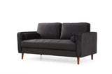 2-seater sofa rome black oak