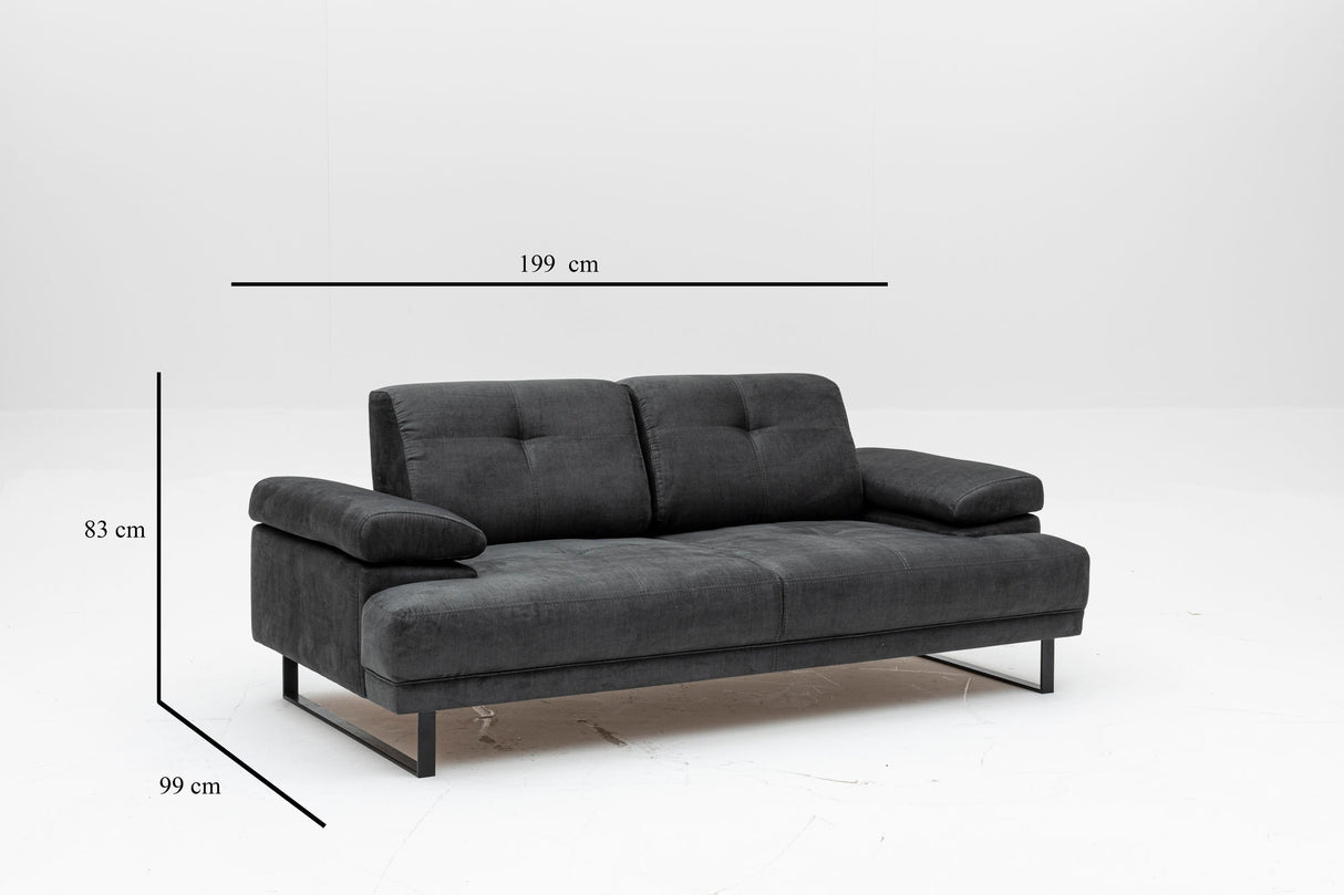 2-seater sofa bed Mustang Anthracite