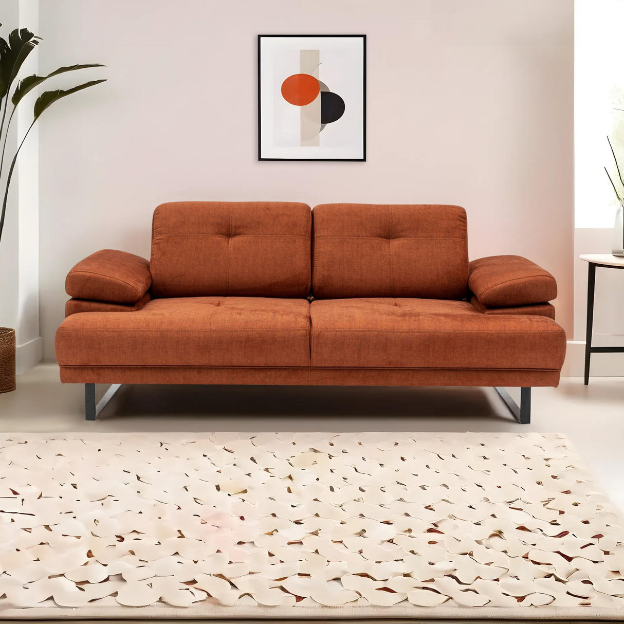 2-seater sofa bed Mustang Orange