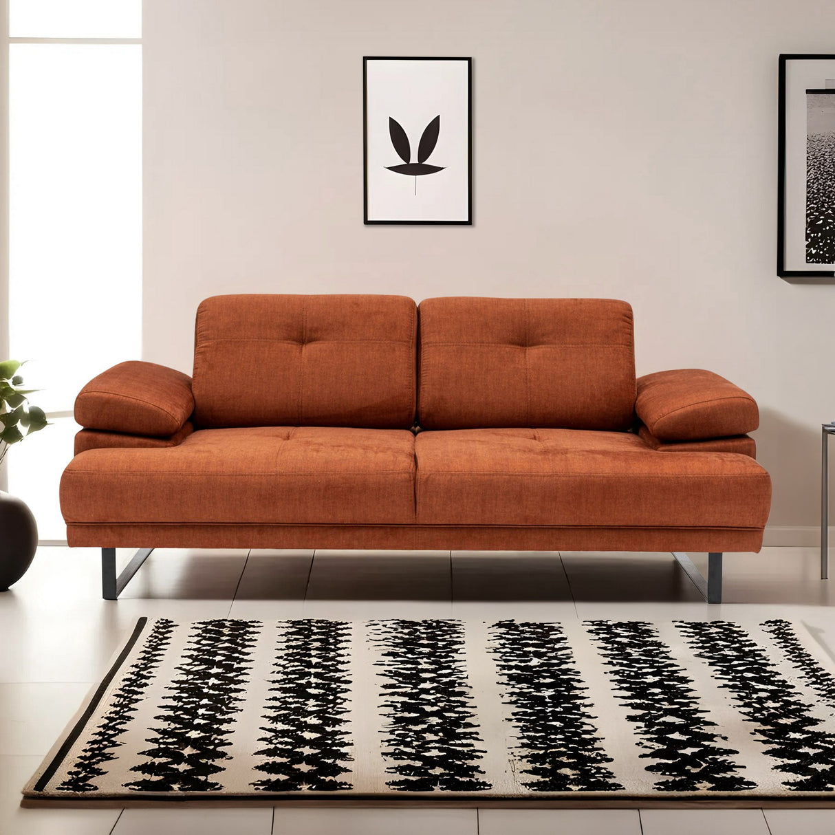 2-seater sofa bed Mustang Orange