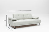 2-seater sofa bed Mustang white