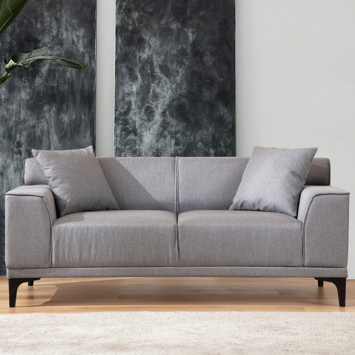 2-seater sofa petra 2 light gray