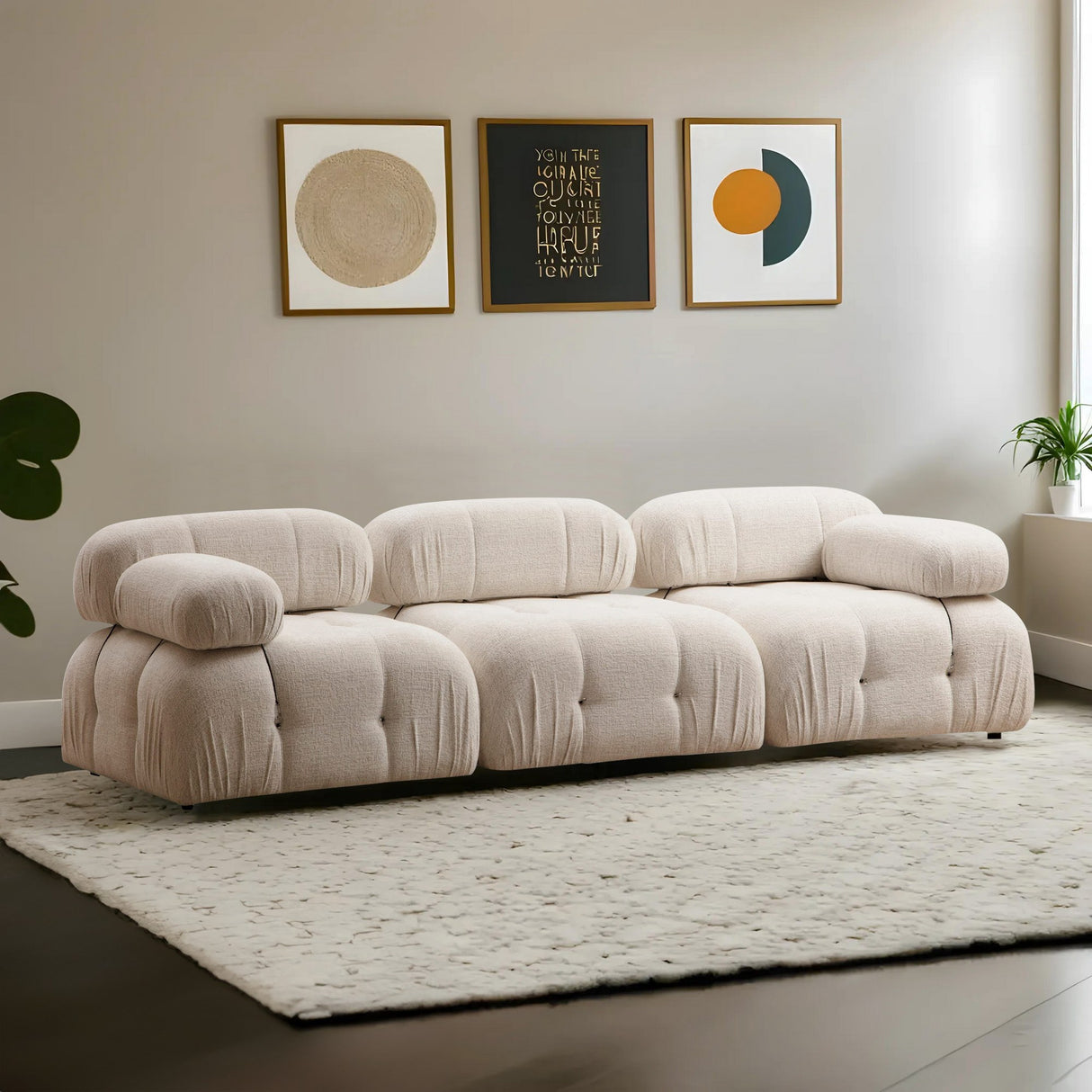 Modular Bank 3-seater Bubble cream