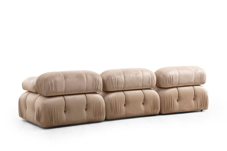 Modular Bank 3-seater Bubble Velvet Beige