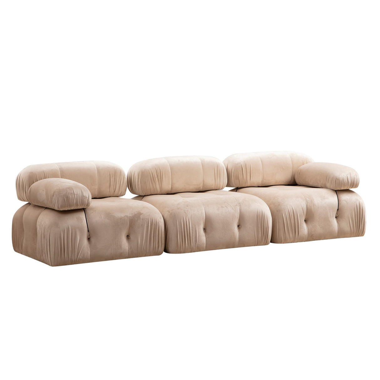 Modular Bank 3-seater Bubble Velvet Beige