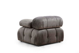 Modular sofa 3-seater Bubble Velvet Gray