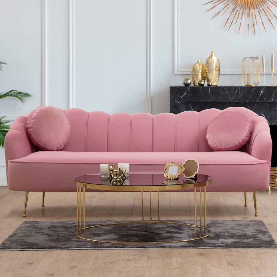 3-seater Bank Istiridye Dusty Rose