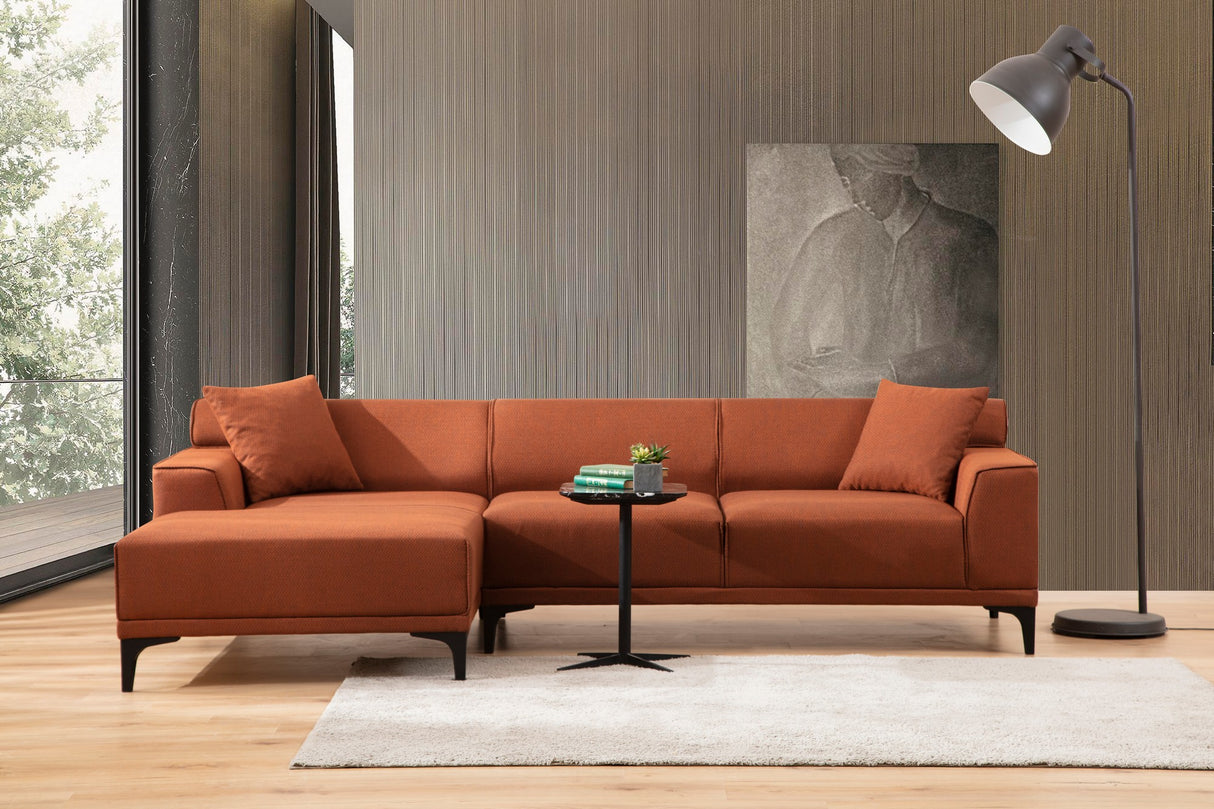 Corner sofa on the left Petra Orange