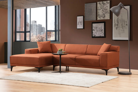 Corner sofa on the left Petra Orange