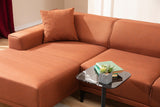 Corner sofa on the left Petra Orange