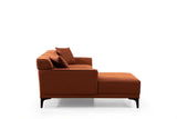 Corner sofa on the left Petra Orange