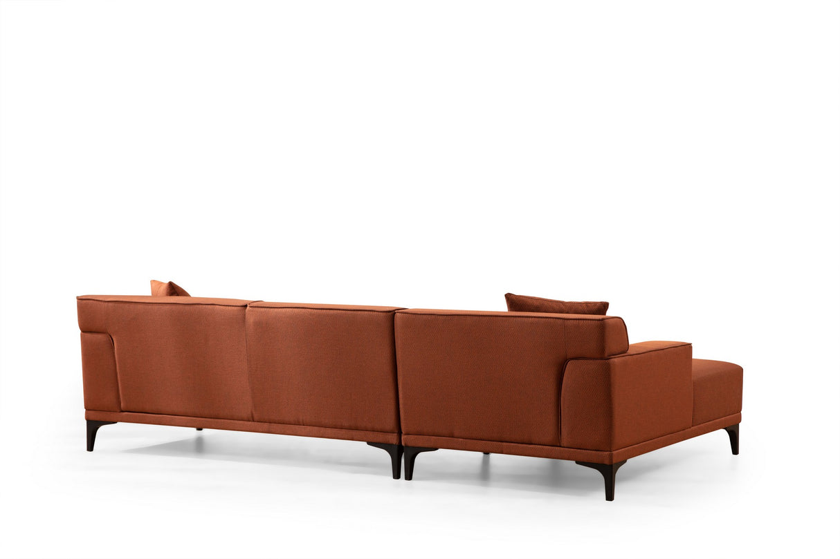 Corner sofa on the left Petra Orange