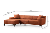 Corner sofa on the left Petra Orange