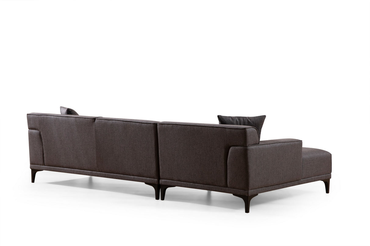 Corner sofa on the left Petra Anthracite