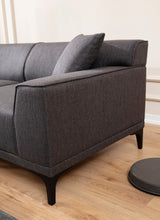 Corner sofa on the left Petra Anthracite