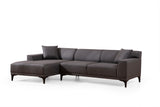 Corner sofa on the left Petra Anthracite