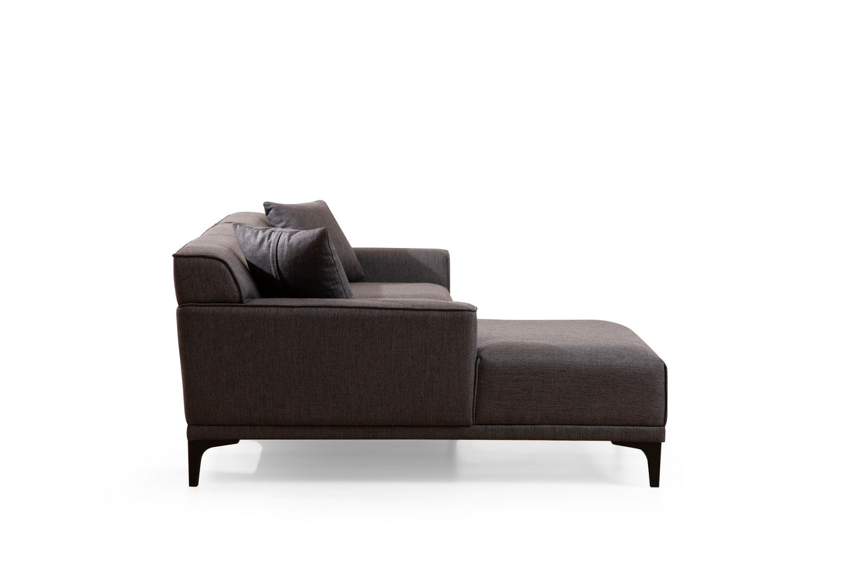 Corner sofa on the left Petra Anthracite