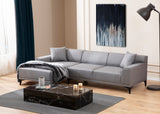 Corner sofa on the left Petra light gray