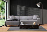 Corner sofa on the left Petra light gray