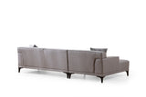 Corner sofa on the left Petra light gray