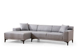 Corner sofa on the left Petra light gray