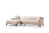 Corner sofa on the left Petra White