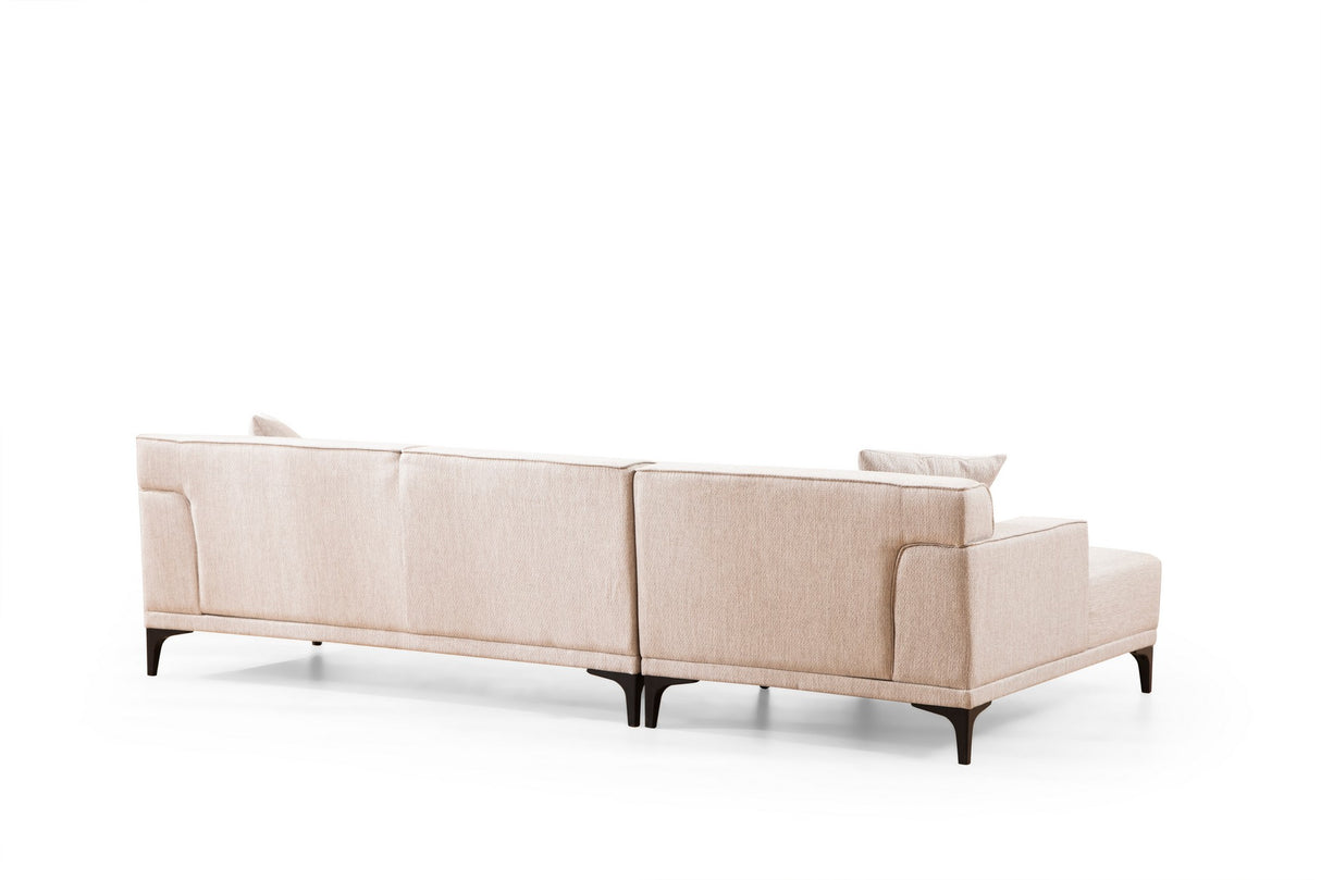 Corner sofa on the left Petra White