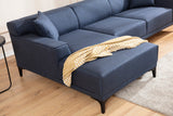 Corner sofa on the left Petra Blue