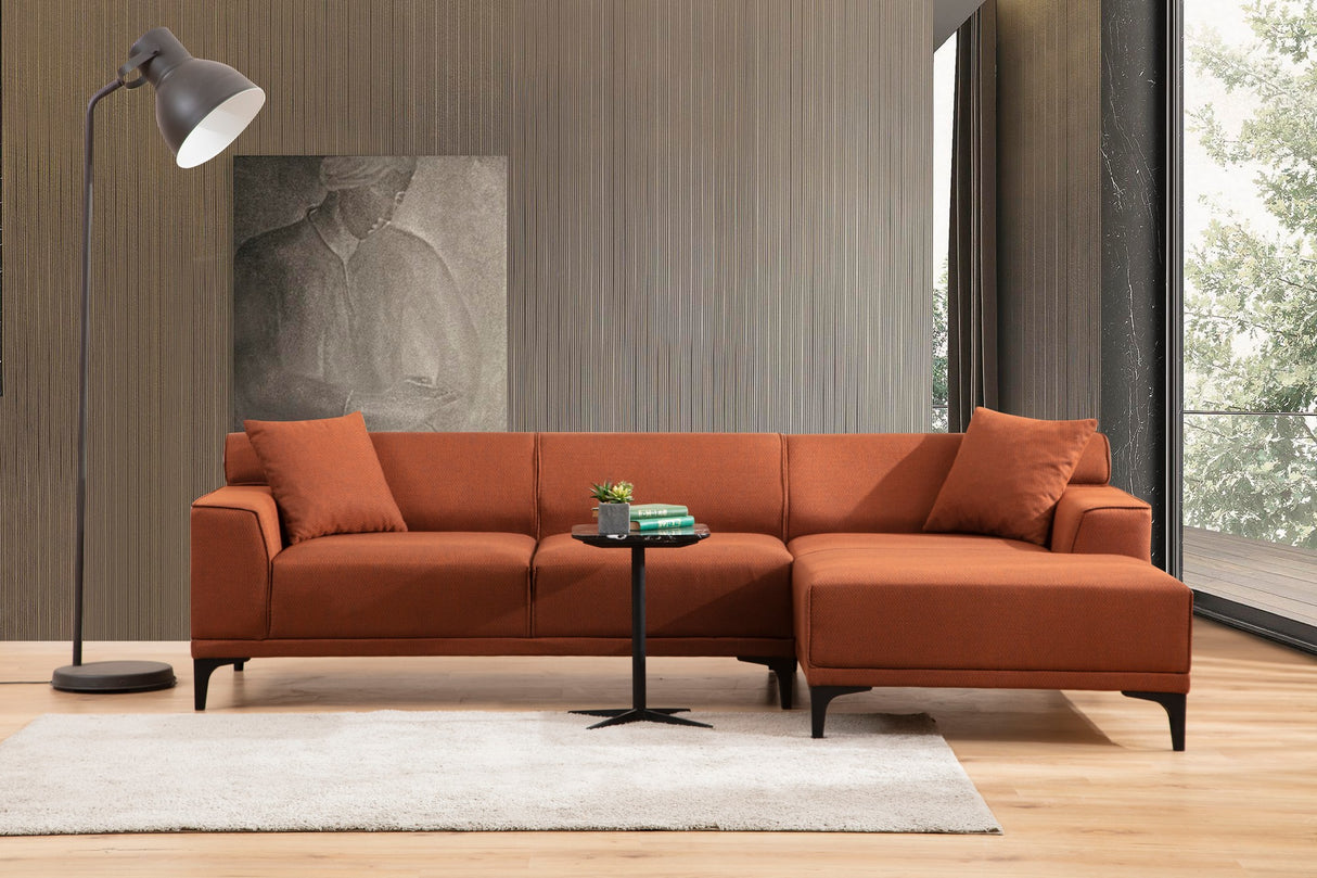 Corner sofa on the right Petra Orange