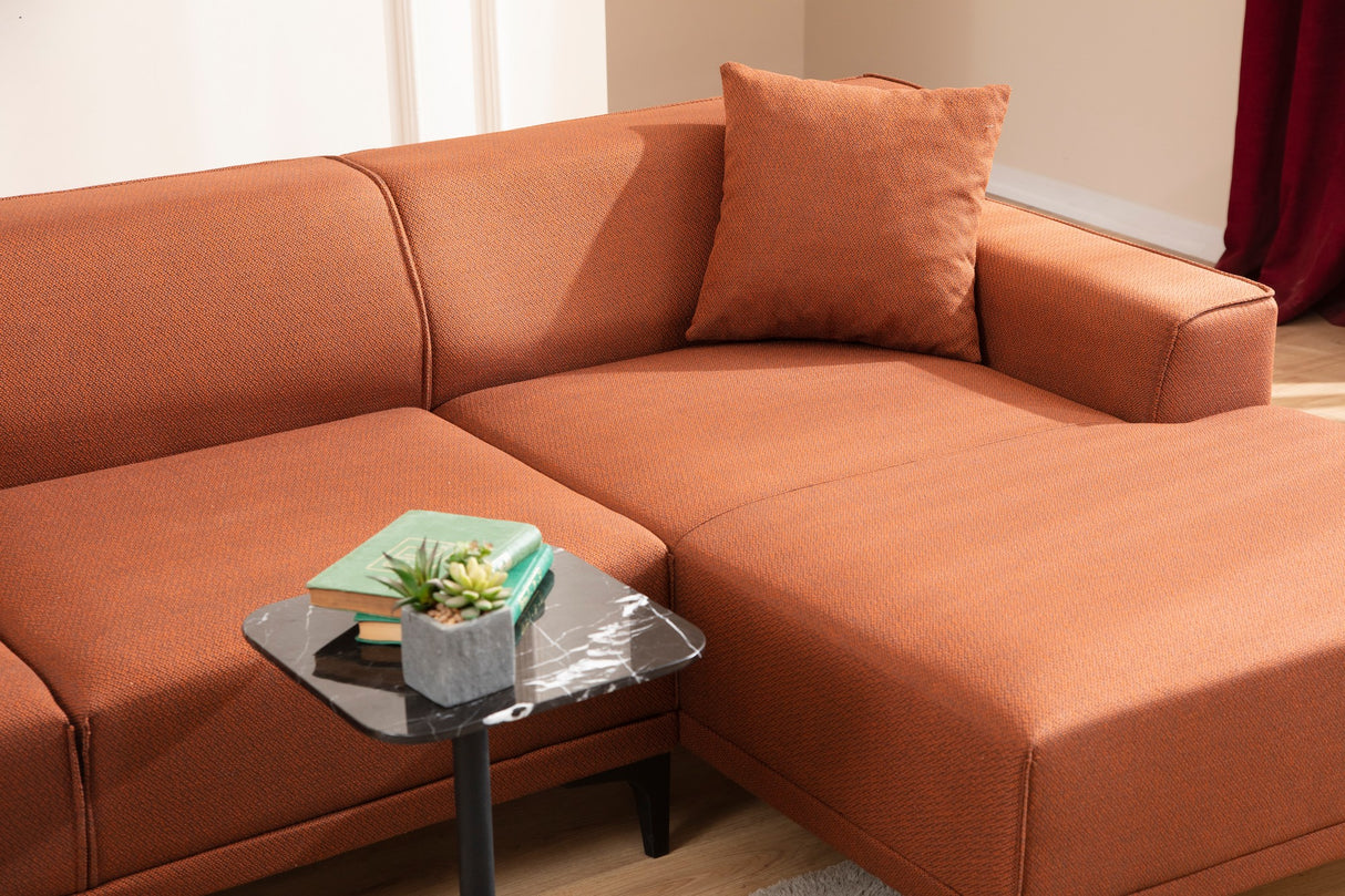 Corner sofa on the right Petra Orange