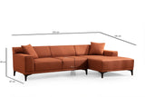 Corner sofa on the right Petra Orange