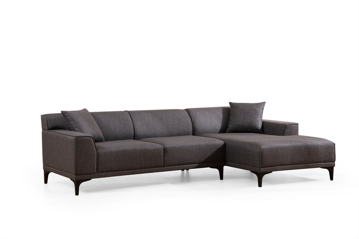 Corner sofa on the right Petra Anthracite