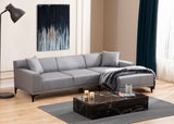 Corner sofa on the right Petra light gray