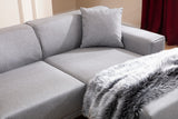 Corner sofa on the right Petra light gray