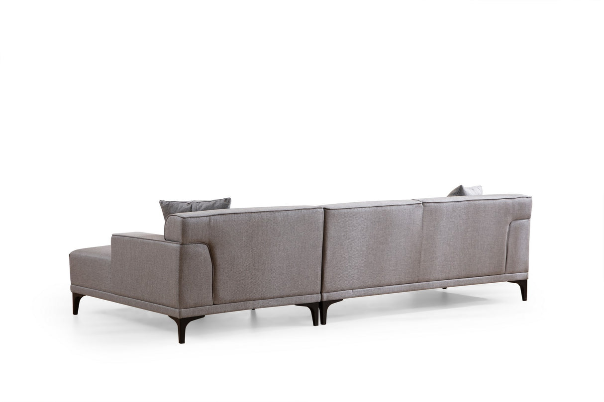 Corner sofa on the right Petra light gray