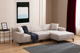 Corner sofa on the right Petra White