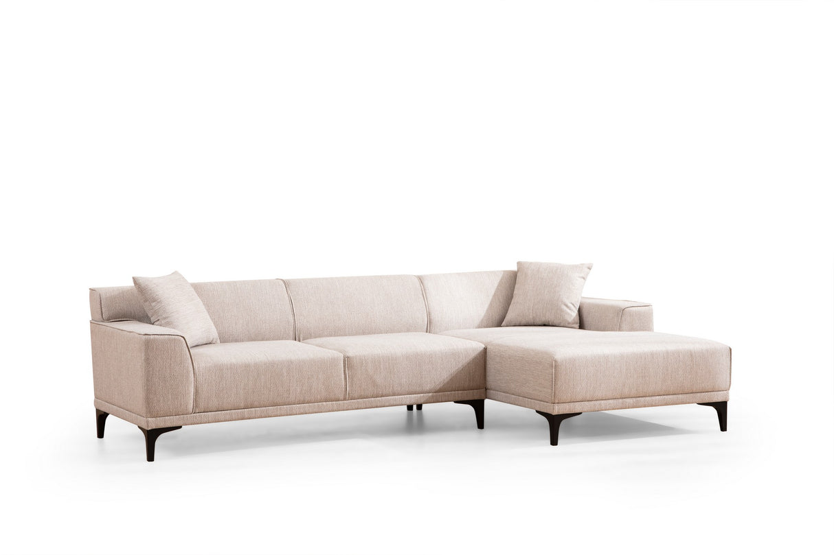 Corner sofa on the right Petra White